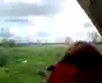 Казахская шлюха отдается возле машины на природе